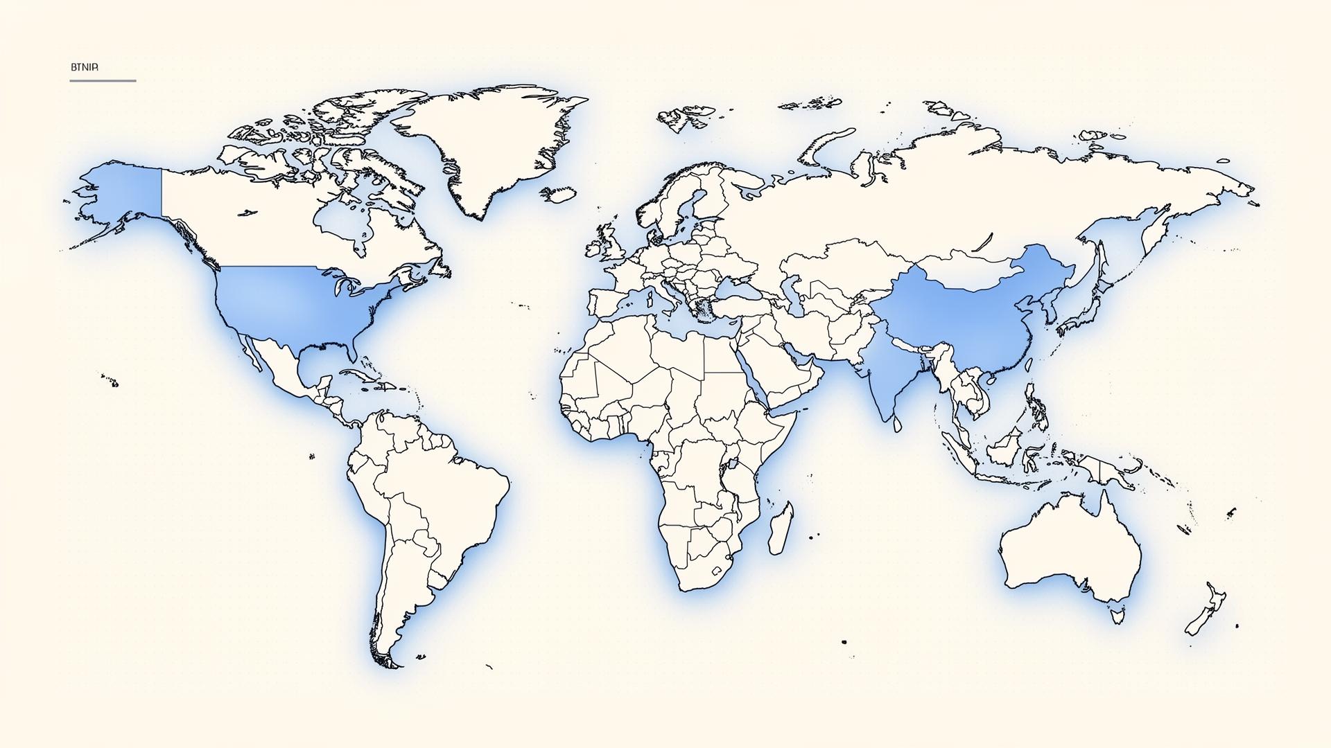 World map of countries visited